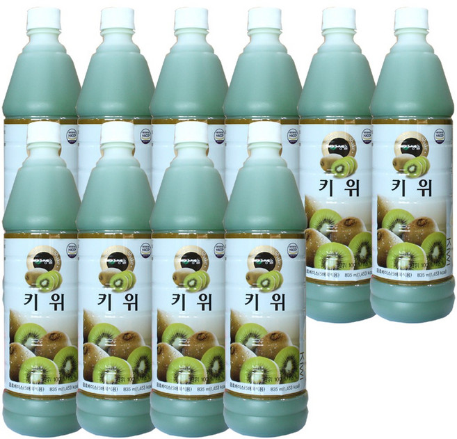 청솔 키위 음료베이스, 835ml, 10개