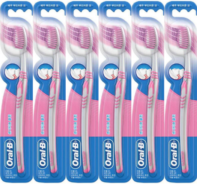 오랄비 센시티브 클린 40모 6개, 1세트, 6개입