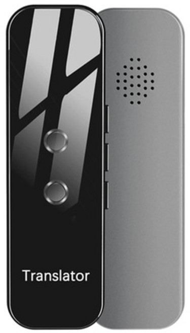 휴대용 통역기 자동 언어 번역기 g6 스마트 72개 언어 양방향 실시간 인스턴트 음성 앱 블루투스 다국어 미니 핫 관광, 회색