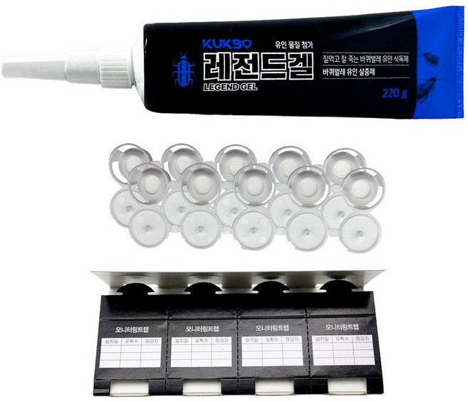 모든더케어존 레전드겔 220g 바퀴벌레약 바퀴벌레살충제 바퀴벌레 퇴치 박멸 먹이통 트랩, 겔(튜브형)220g+먹이통10개+모니터트랩4개, 1개