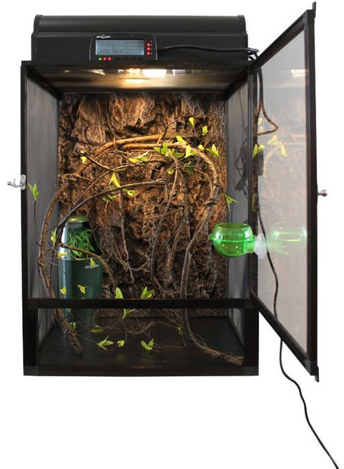 사육장 카멜레온 파충류 안전한 전면망 케이지 화이트 A 화이트 풀 메쉬 (20x20x30cm), D. 블랙 아크릴 (20x20x30cm), 1개