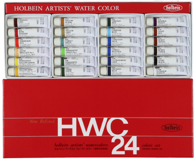 홀베인수채화물감 HWC 24색세트(5ml)