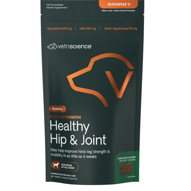 베트리사이언스 GlycoFlex 3 강아지 관절영양제 870g Healthy Hip & Joint Extra Strength, 1개, 관절, 120정