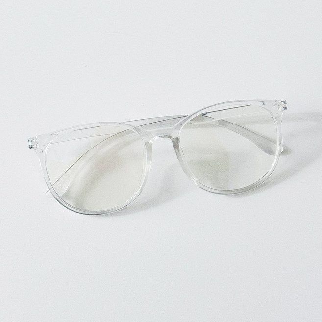 블루라이트 차단 빅사이즈 뿔테 안경 +파우치 포함