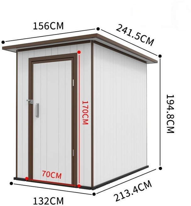 야외 조립식 창고 농막 농기구보관함 농가 정원 소형창고 옥상 간이 이동식 창고 다용도실, 대형 플라스틱 바닥