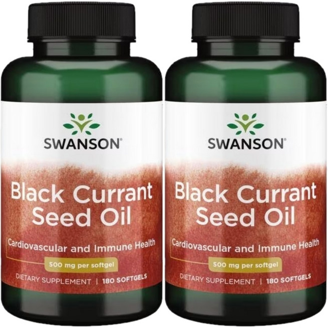 스완슨 블랙 커런트 씨드 오일 500mg, 2개, 180정