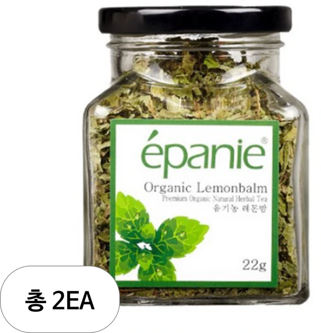 에빠니 유기농 레몬밤차 병, 22g, 2개 - 쿠팡