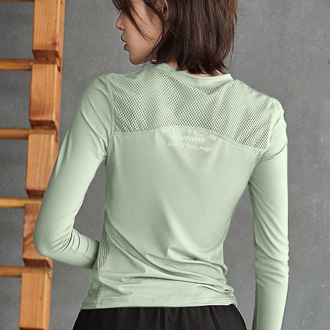 여성 라운드넥 속건 긴팔 티셔츠 봄가을 간절기 퀵드라이 러닝 트레이닝 냉장고 헬스복 조깅 요가복 캐주얼 통기 아웃도어 티