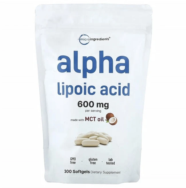 Micro Ingredients 알파리포산 소프트젤 300정(소프트젤당 200mg) MII-02366, 1 - 쿠팡