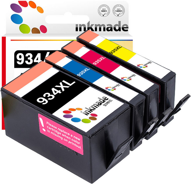 HP934XL HP935XL 호환 잉크 4색 세트 HP6830 HP6230 Officejet Pro 6830e 6230e, 1개, 1개