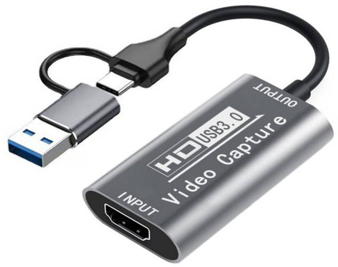 USB3.0 影像擷取卡 支援手機 平板 電腦 直播 遊戲採集盒, 升級版-USB3.0+60FPS+雙頭