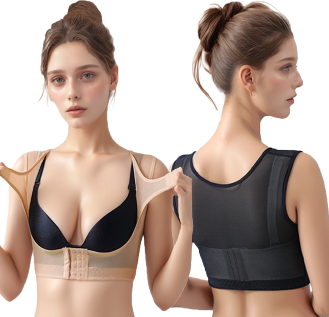 [퓨러나이브 에어슬리머] 올인원 부유방 등살 압박 보정 웨어 (가슴 업 겨드랑이 체형 상체 커버 나시 바디 쉐이퍼)