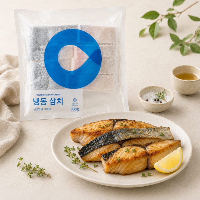 바다나라씨푸드 국내산 특대 손질 토막 삼치 (냉동), 1개, 800g