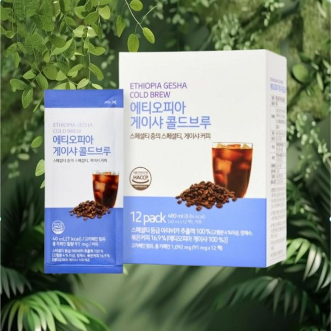 [애터미] 에티오피아 게이샤 콜드브루 블랙커피 (12ea)