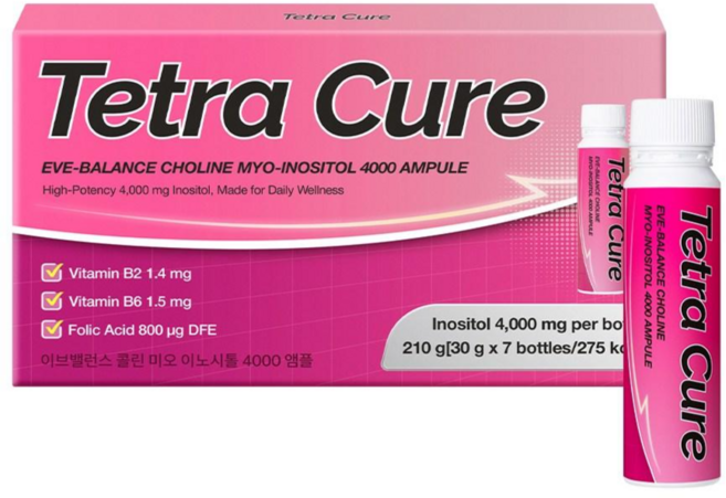 테트라큐어 이브밸런스 콜린 미오 이노시톨 4000mg 앰플, 1박스, 42g