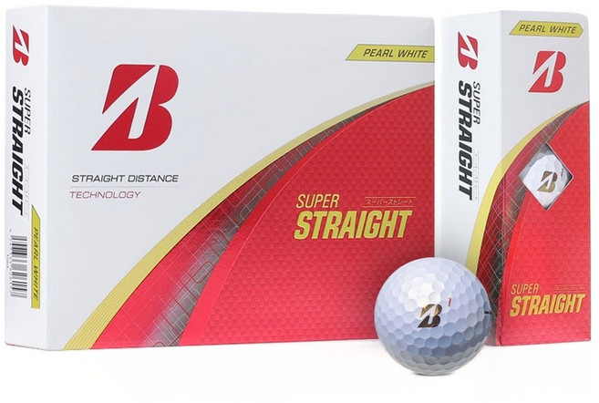 브리지스톤 슈퍼 스트레이트 테크놀로지 3피스 골프공 고반발 비거리 골프볼, 1개, 12개입, 슈퍼스트레이트 TN 펄화이트