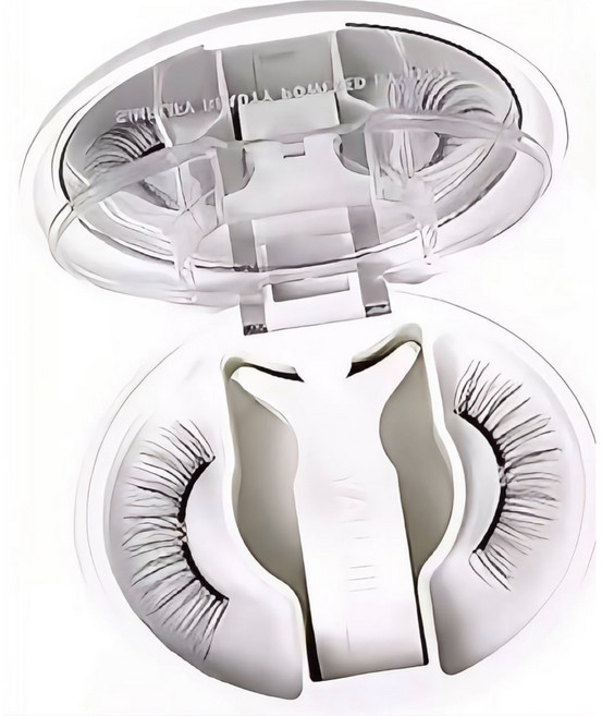 썬샤이 내추럴 자연컬 노글루 가닥 원터치 셀프 부분 마그네틱 자석 붙이는 일회용 인조 럭키레쉬 글로우 셀프 속눈썹 연장, 1개, 블랙