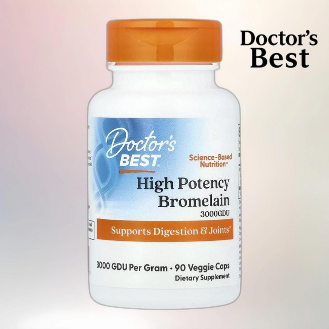 Doctor's Best High Potency Bromelain 3000GDU 닥터스베스트 하이 포텐시 브로멜라인 500mg 90베지캡슐, 90정, 1개