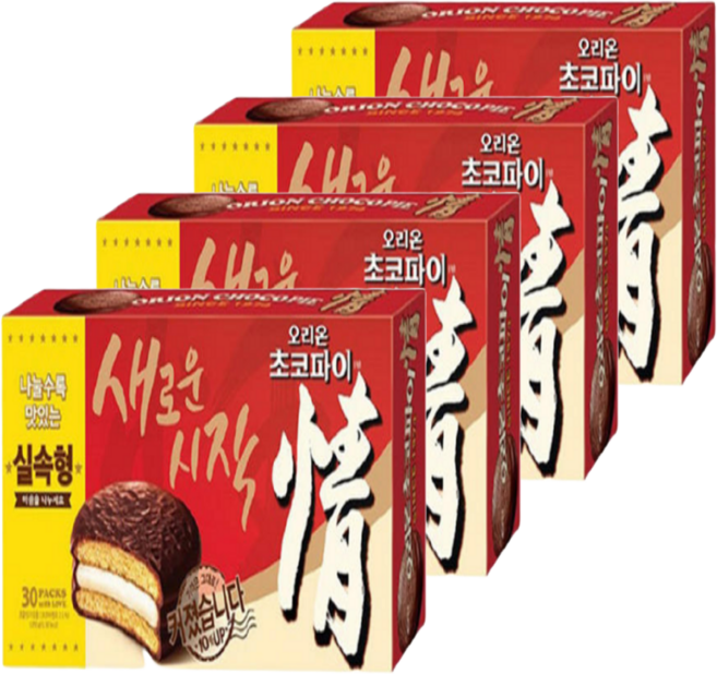 오리온 초코파이 30입 1170GX4입, 1.17kg, 4개