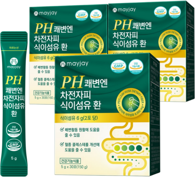 차전자피 환 식이섬유 쾌변엔 메이제이, 3개, 30회분
