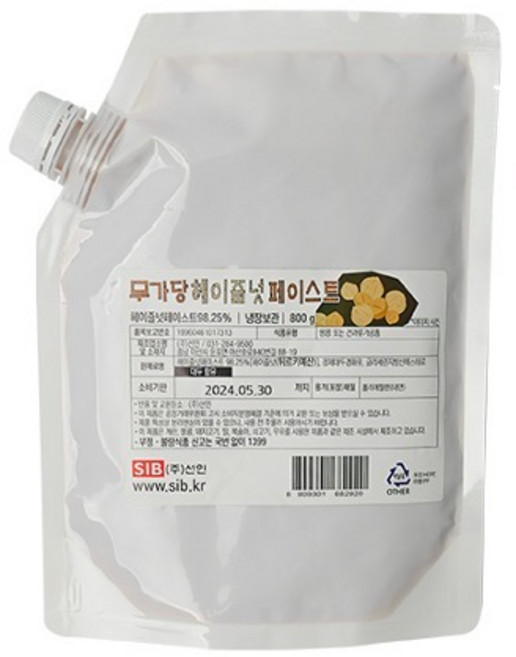 선인 무가당 헤이즐넛 페이스트 800g, 2개