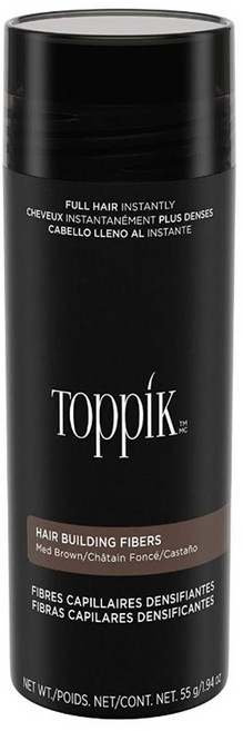 TOPPIK 토픽 흑채 55g 대용량 천연양모케라틴 증모제 새치커버 에어쿠션, 중간갈색, 1개