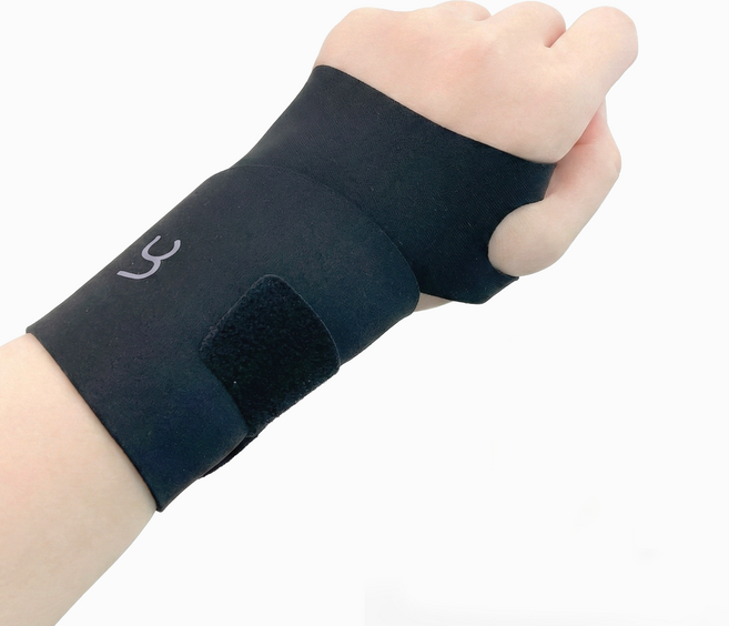 유니케어 슬림핏 얇은 심리스 손목보호대, 딥블랙, 2개