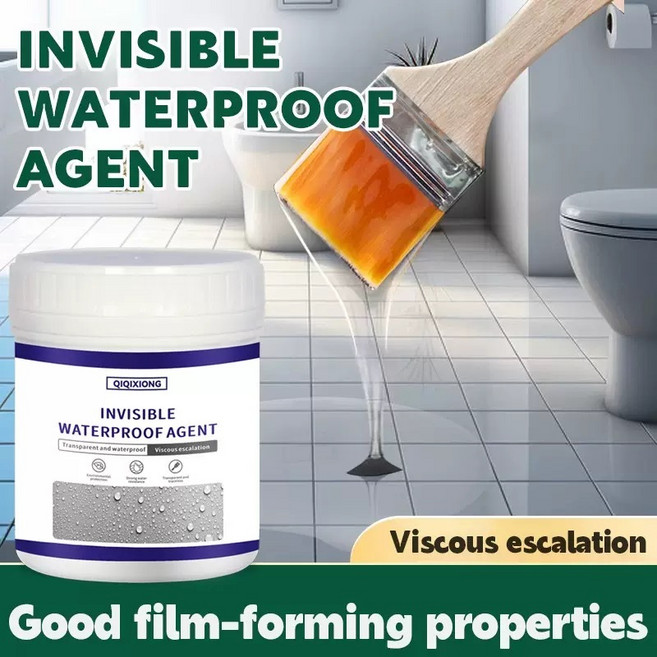 防水膠 外牆防水漆 屋頂防水漆 透明防水膠 漏水修補 裂縫頂樓防水膠 防水補漏 浴室防水 化妝間防水, 1個, 透明色-現貨,1Kg（約使用2坪）-送工具