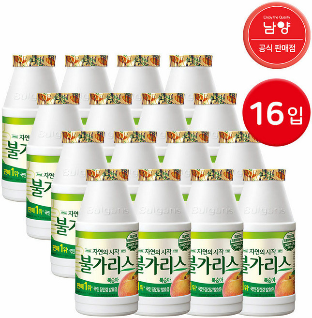 남양유업 남양 불가리스 복숭아 150ml 16입 (4입x4개), 16개