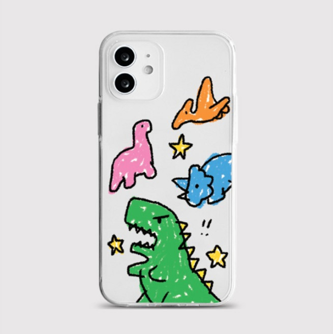 신상할인♥[젤리 두들공룡]커플케이스 아이폰16 15 14 13 12 se3 프로 미니 맥스 갤럭시s25 s24 s23 s22 a24 a34 a35 플러스 울트라