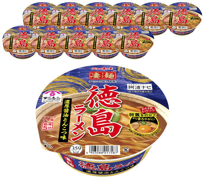 스고멘 토쿠시마 라멘 농후한 쇼유 돈코츠 맛, 12개