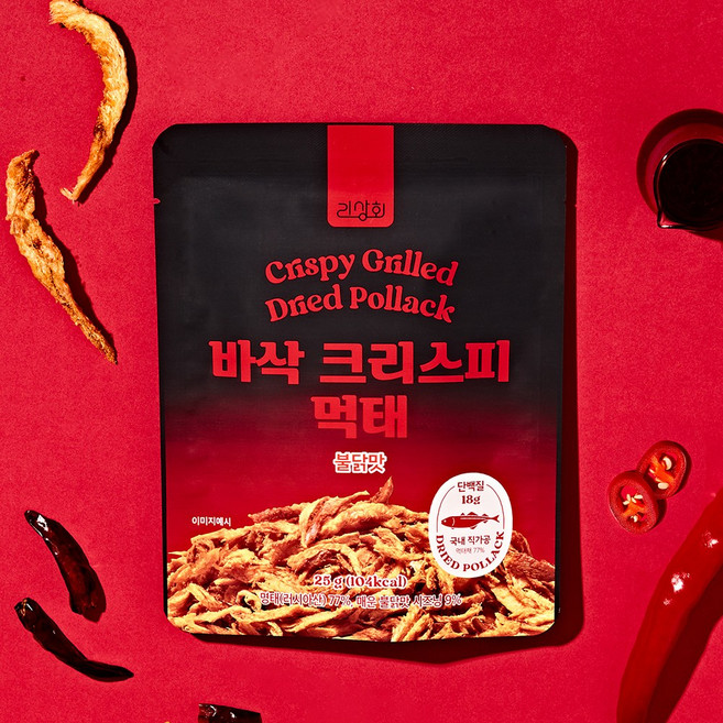 리상회 바삭 크리스피 먹태 불닭맛, 1개, 25g