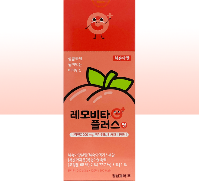 레모비타 플러스 120정 복숭아맛, 1박스