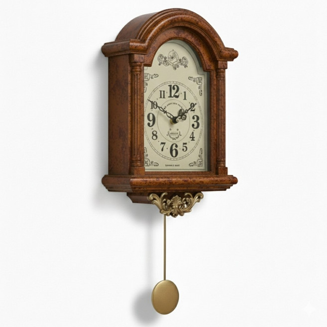 체스터 엔틱 벽시계 빈티지 거실 인테리어 무소음 벽걸이 시계 - 아치