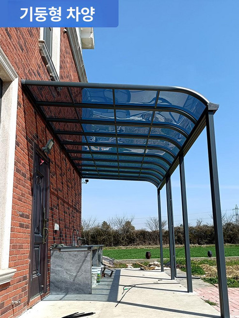 렉산 야외 파고라 조립 처마 캐노피 발코니 농막 어닝 썬룸 조립식 차양막, 기둥형 캐노피