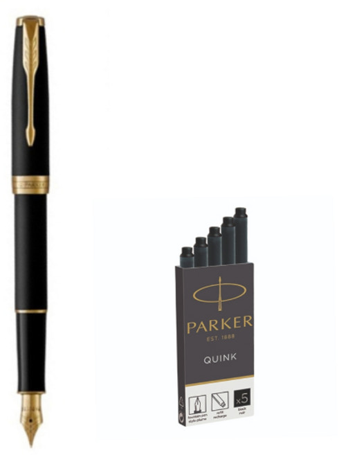 파카 만년필 소네트N 실속세트, F, 매트 블랙 GT