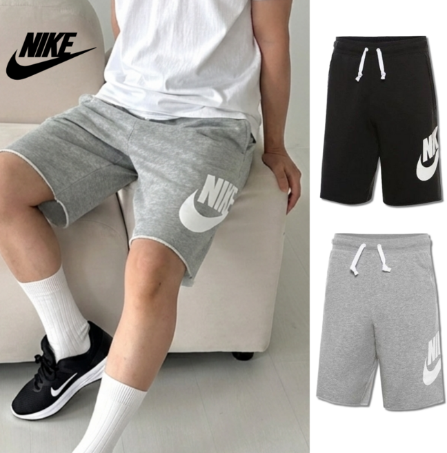 [당일발송] 나이키 반바지 블랙 그레이 NIKE 쇼츠 오버핏 루즈핏 런닝 바지