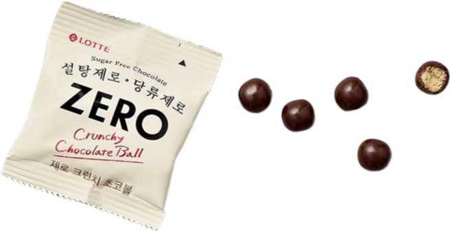 롯데제로 크런치 초코볼, 14g, 100개