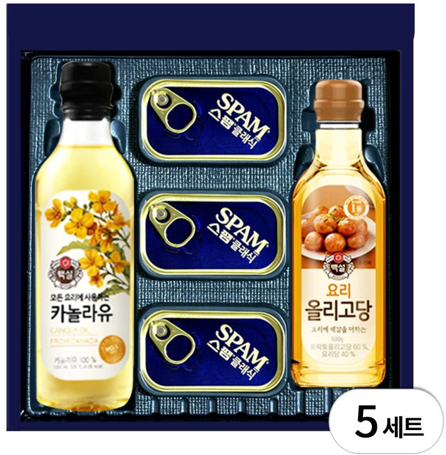 CJ 스팸복합 MC-B호 선물가방포함 선물세트, 5세트