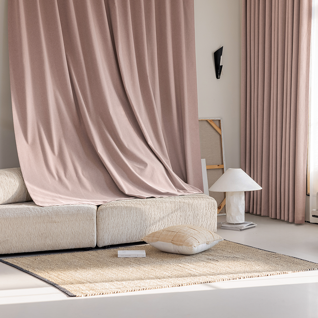 사라하우스 스테이 형상기억 맞춤제작 100% 완벽 완전 빛차단 암막커튼 사계절 겨울 방한 방풍 거실 안방 커튼