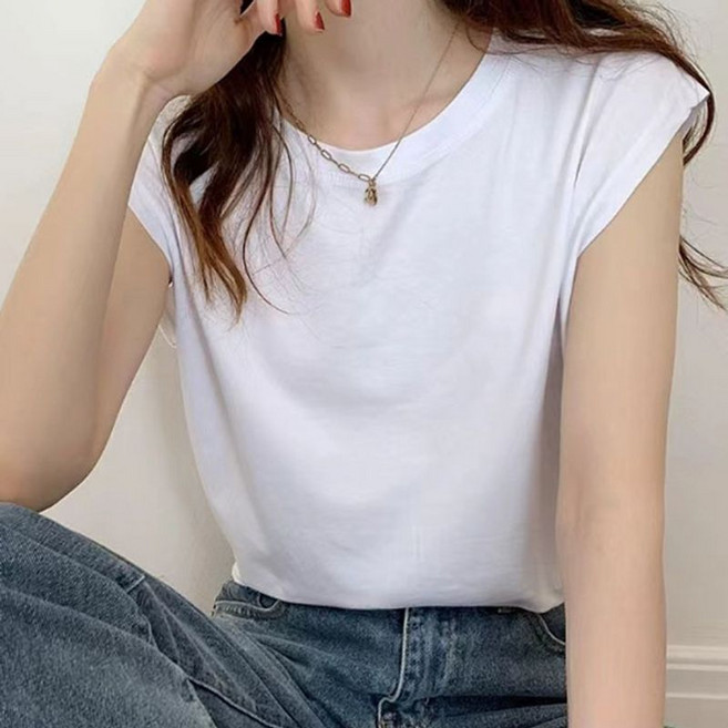 폴앤폴 데일리 라운드 캡 민소매 티셔츠