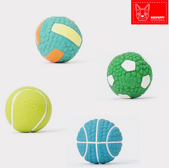 레드퍼피 latex levely공-소 애견장난감, 소농구공, 1개