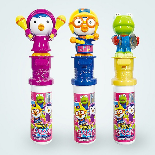 뽀로로 뮤직스타 태엽장난감 어린이완구 완구장난감 비타민영양제 랜덤발송, 5개