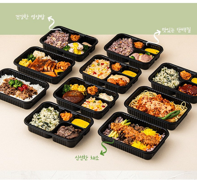 [그린잇] 맛있는 점심 냉동 간편 프리미엄 골고루 10가지 한끼도시락 세트