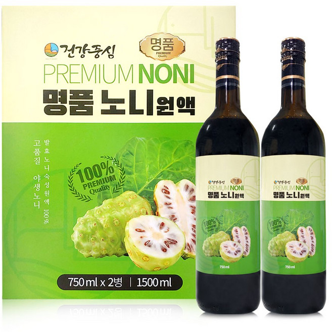 건강중심 100% 발효숙성 노니 원액 1box, 750ml, 4개