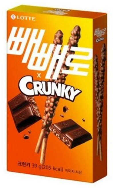 빼빼로 크런키, 39g, 1개