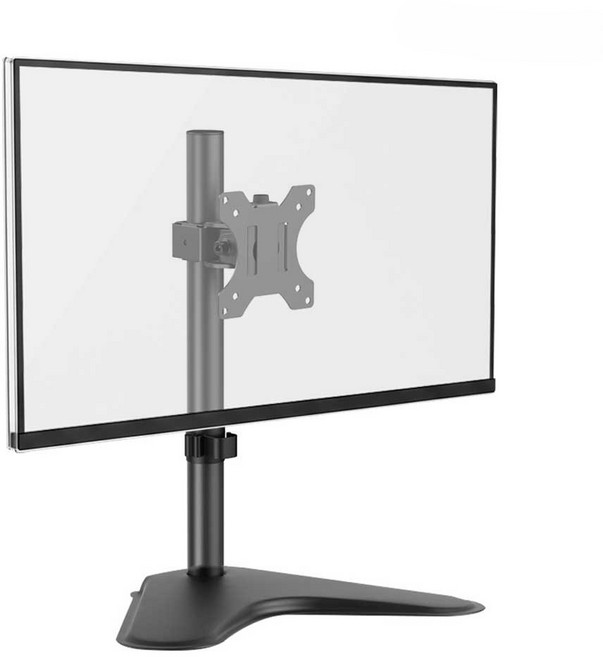 마운트뷰 싱글 상하수직 모니터암 거치대 MV12-T01 스탠드형 27인치 32인치, 블랙 [BOM2095], 1개