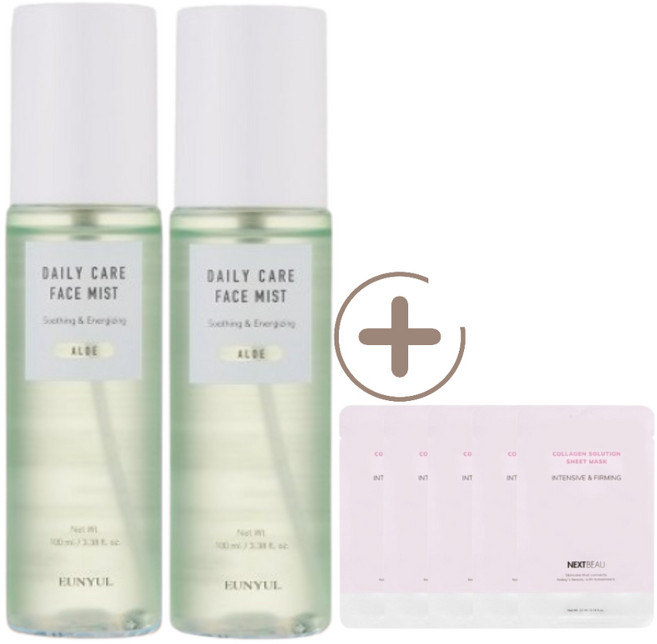 은율 데일리 케어 미스트 기획 세트(알로에 2개 + 넥스트뷰마스크팩5장(랜덤))