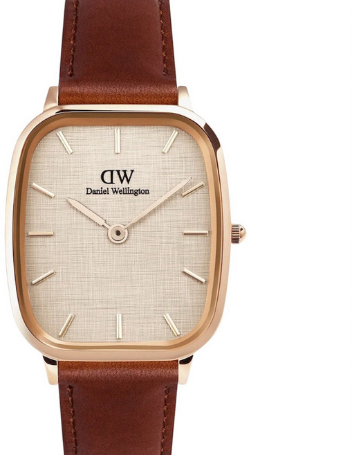 DW Daniel Wellington 復古織紋真皮皮革方錶 DW00100816 32mm
