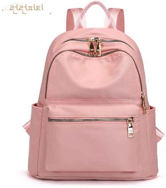 런런피티 여성 경량 캐주얼 백팩 방수 단색 가방